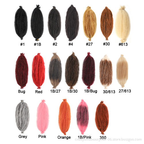 Wholesale Ombre Crochet Springy Afro Kinky Twist Pre-Fluffed Poppin Twist Spring Afro Twist Braid